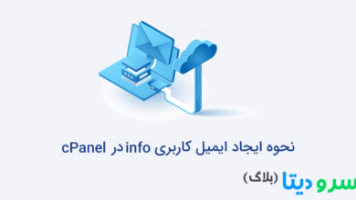 تصویر از نحوه ایجاد ایمیل کاربری info در cPanel